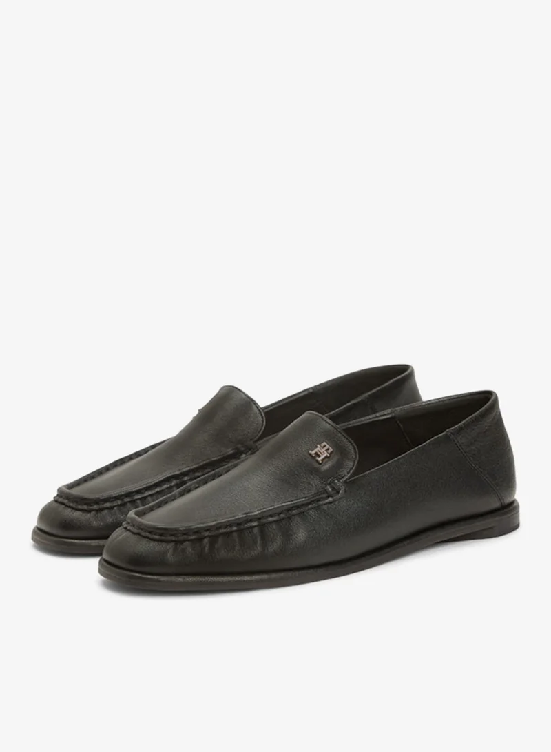 TOMMY HILFIGER  Leather Ruched Toe Loafers for Women | Best Price UAE